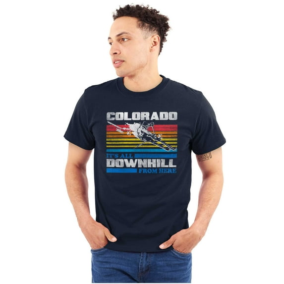 Colorado Ski Lovers Vacation Souvenir Plus Size Crewneck Graphic Tee Shirt Brisco Brands 3X