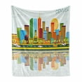 thumbnail image 1 of Colorado Soft Flannel Fleece Blanket, Denver Skyline Big Old Town Mile High City USA Famous Travel and Tourism Concept, Cozy Plush for Indoor and Outdoor Use, 50" x 60", Multicolor, by Ambesonne, 1 of 6