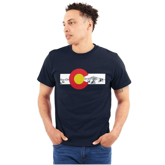 Colorado Souvenir CO Vintage Mountain Plus Size Crewneck Graphic Tee Shirt Brisco Brands 2X