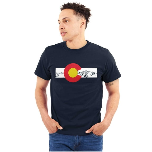 Colorado Souvenir CO Vintage Mountain Plus Size Crewneck Graphic Tee Shirt Brisco Brands 2X