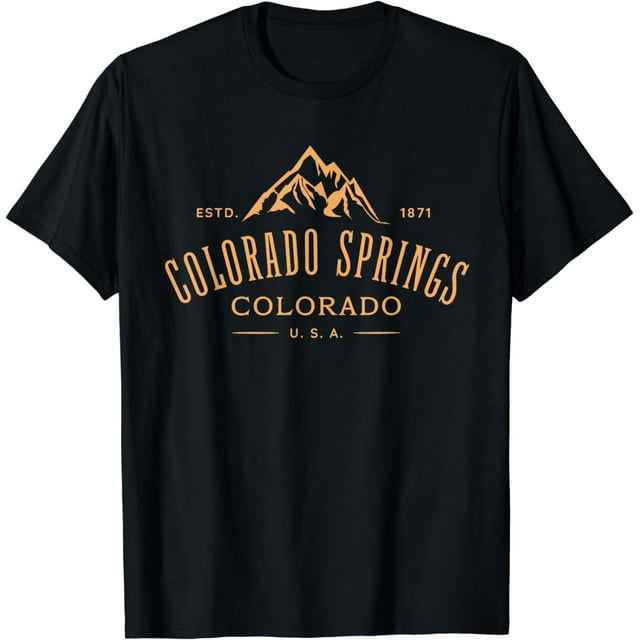 Colorado Springs Colorado Awesome Mountain Design Souvenir T-Shirt