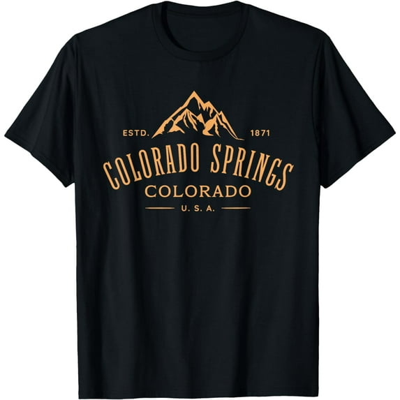 Colorado Springs Colorado Awesome Mountain Design Souvenir T-Shirt