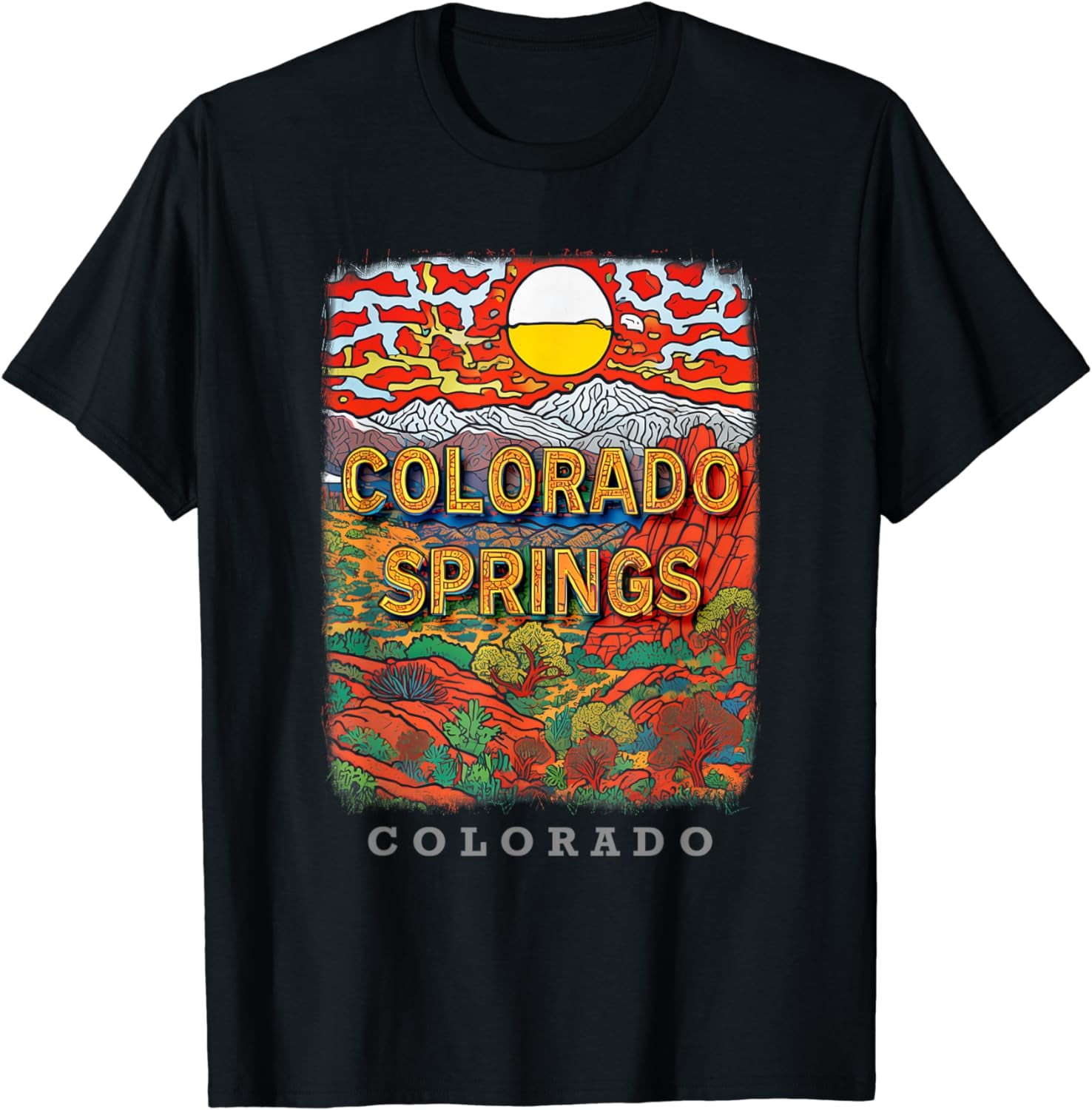 Colorado Springs Colorado CO Mountain Majesty SD863 T-Shirt - Walmart.com