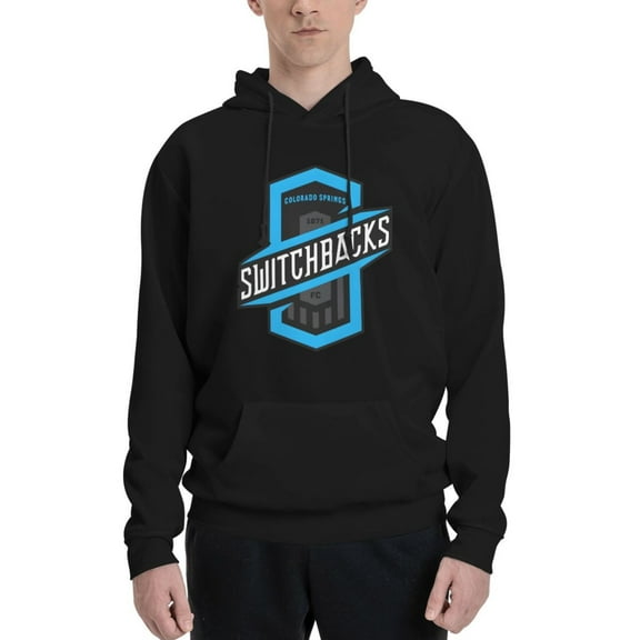 Colorado Springs Switchbacks Fc Men Fleece Hoodie Casual Pullover Sweatshirt With Kangaroo Pocket