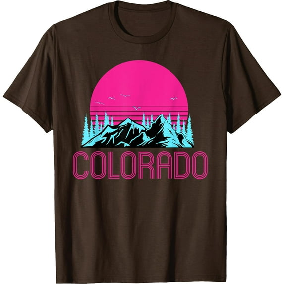 Colorado State Denver Souvenir Mountain Vacation Vintage Softstyle Unisex T-Shirt,Dark Chocolate Color,Size M