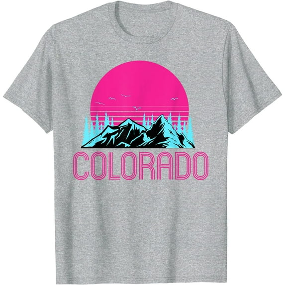 Colorado State Denver Souvenir Mountain Vacation Vintage Softstyle Unisex T-Shirt,Sport Grey Color,Size 2XL
