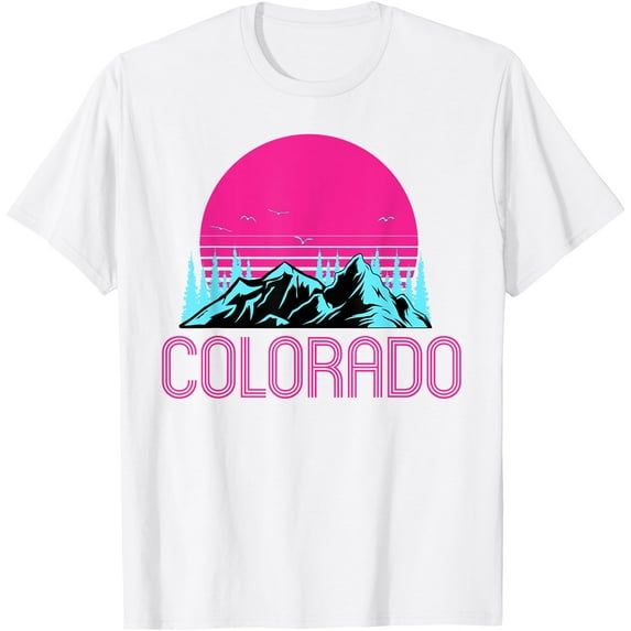 Colorado State Denver Souvenir Mountain Vacation Vintage Softstyle Unisex T-Shirt,White Color,Size YXL