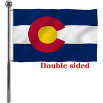 Colorado State Flag 3x2 Ft Double Sided US State Colorado Flag American States of Colorado Flags with 2 Brass Grommets Design Polyester Flags Decor for Indoor Outdoor
