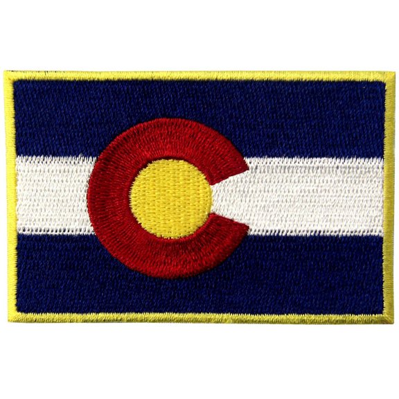 Colorado State Flag Co Emblem Embroidered Iron On Sew On Patch