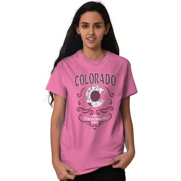 Colorado State Flag Cute Floral CO Women's Graphic T Shirt Tees Brisco Brands M
