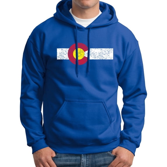 Colorado State Flag Distressed Hoodie