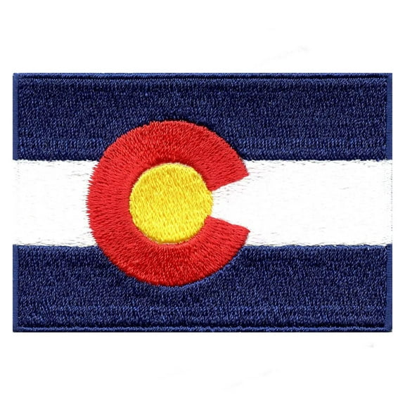 Colorado State Flag Embroidered Iron On Patch