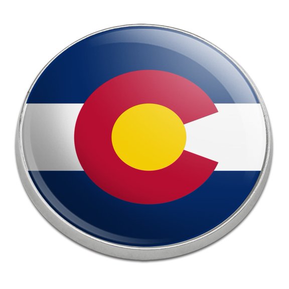 Colorado State Flag Golfing Premium Metal Golf Ball Marker
