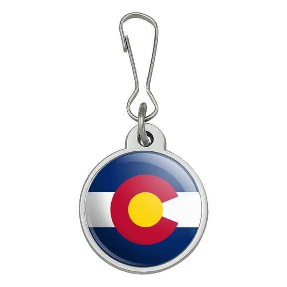 Colorado State Flag Jacket Handbag Purse Luggage Backpack Zipper Pull Charm