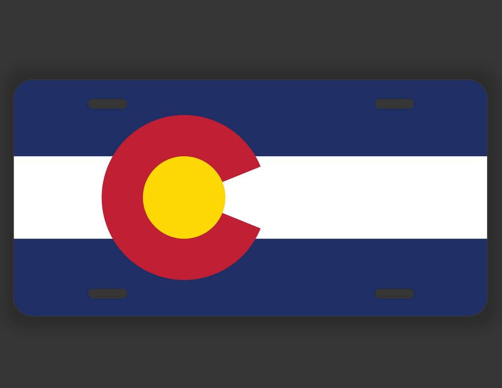 Colorado State Flag License Plate Tag Vanity Novelty Metal | UV Printed ...