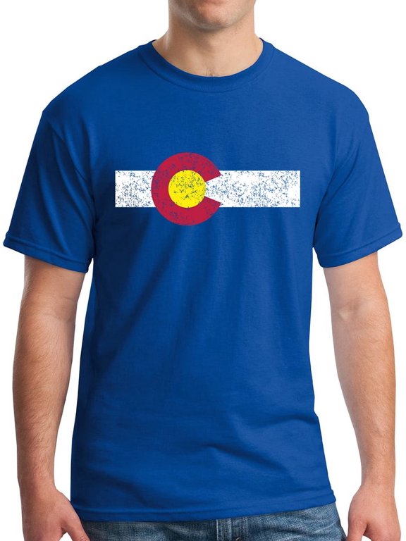 Colorado State Flag T-Shirt Fun Gifts Vintage Royal Blue 3XL