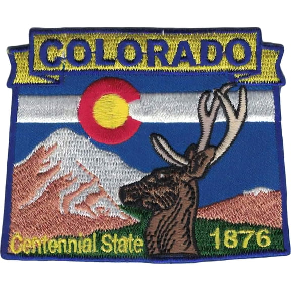 Colorado State Map Patch 3"
