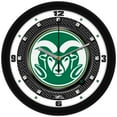 thumbnail image 1 of Colorado State Rams 11.5'' Suntime Premium Glass Face Carbon Fiber Wall Clock, 1 of 1