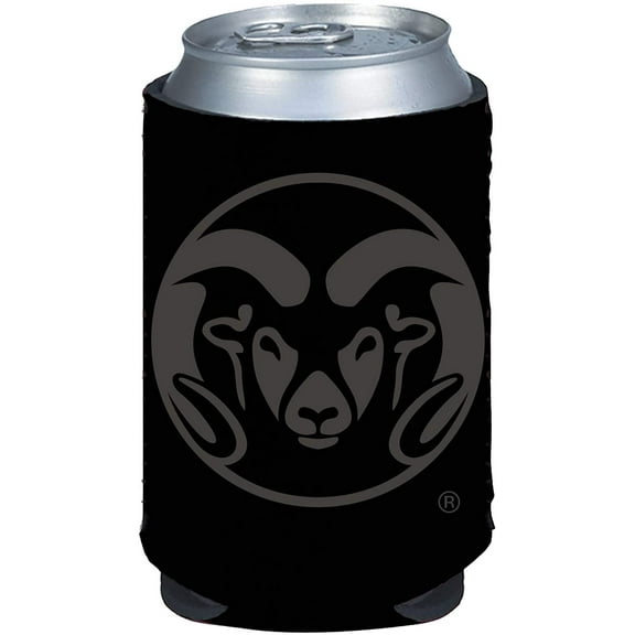 Colorado State Rams 2-Pack Tonal Black Design 12oz CAN Neoprene Beverage Insulator Holder Cooler University of