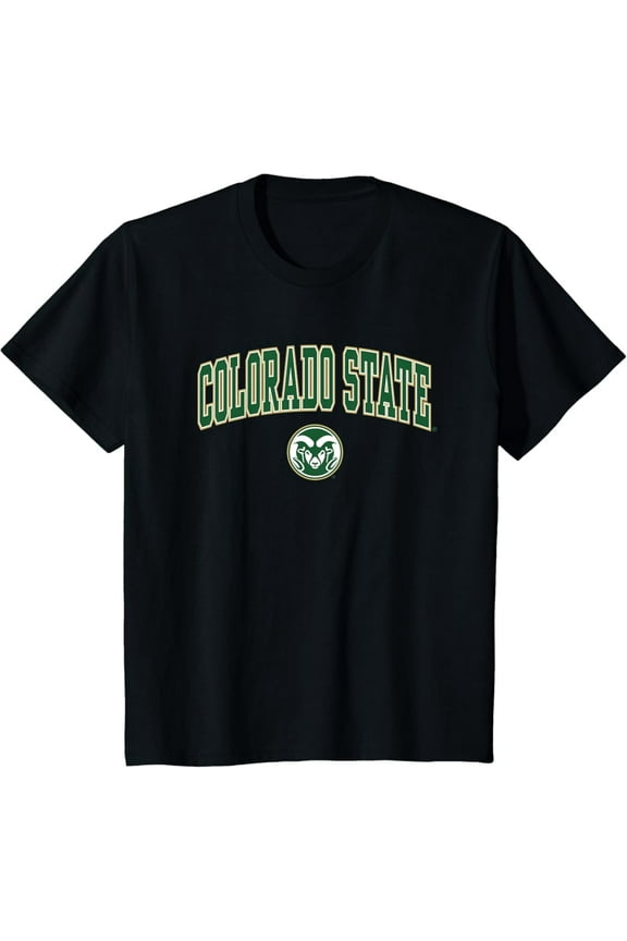Colorado State Rams Arch Over Black T-Shirt