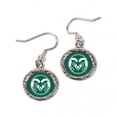 thumbnail image 1 of Colorado State Rams Earrings Round Style - Special Order, 1 of 1