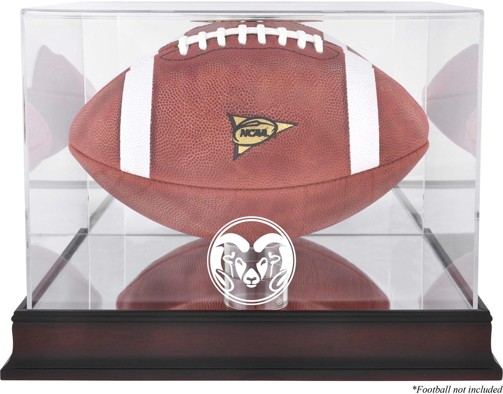 Colorado State Rams Mahogany Base Football Case with Mirror Back - Fanatics Authentic Certified
