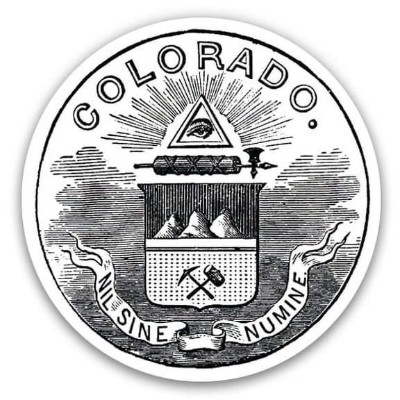 Colorado State Seal - 3" Vinyl Sticker - For Car Laptop Water Bottle Phone - Waterproof Decal