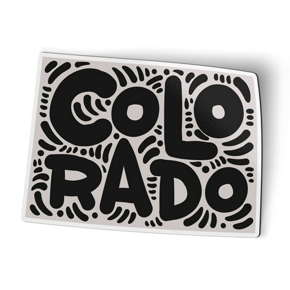 Colorado State Shape Cute Letters Native Local - 5.5" Magnet for Car Locker Refrigerator