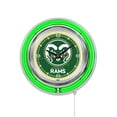 thumbnail image 1 of Holland Bar Stool Colorado State Double Neon Ring, 15" dia. Logo Clock, 1 of 5
