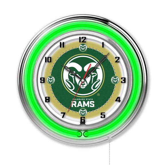 Colorado State University 19" Double Neon Wall Clock