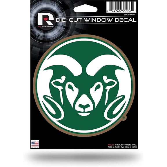 Colorado State University Rams 5 Inch Sticker Decal Flat Vinyl Die Cut Full Adhesive Backing