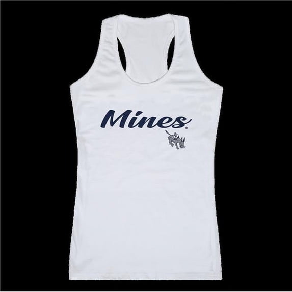 Colorado State University School of Mines Orediggers Script Tank Top, White - Small