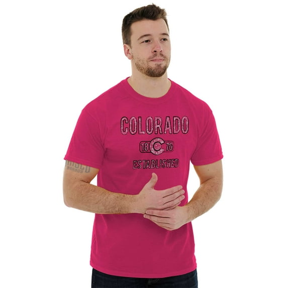 Colorado Stenciled C Flag Distressed Plus Size Crewneck Graphic Tee Shirt Brisco Brands 2X