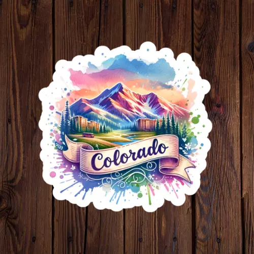 Colorado Sticker Mountains State Outline Novelty Laptop Sticker Phone ...