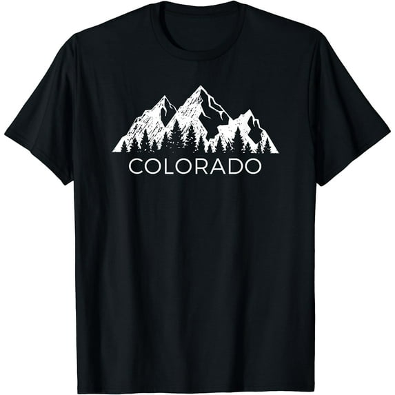 Colorado T Shirt | Cool Colorado Rocky Mountains Tee T-Shirt Black 2X-Large