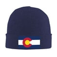 thumbnail image 1 of Colorado-Texas-Flag Beanie Hat Knit Hat Skull Cap for Men Women Winter Hat Navy Blue, 1 of 6