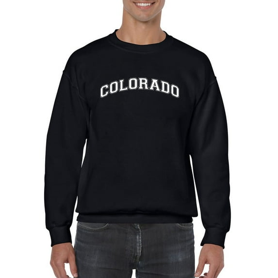 Colorado Text Men Sweatshirt, Male Large