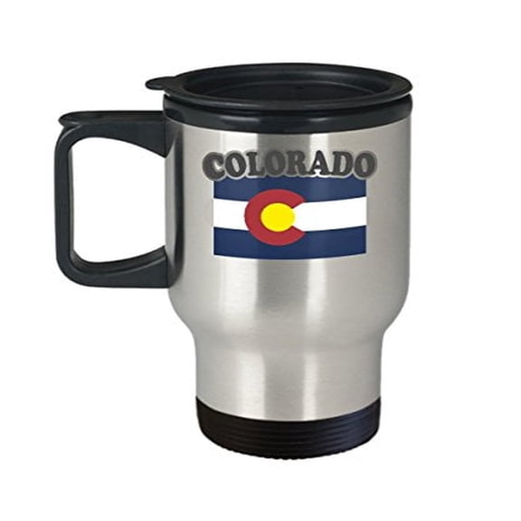 Colorado Travel Coffee Mug - 14 oz Stainless Steel State Cup - Perfect Gift Idea