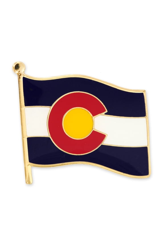 Colorado US State Flag CO Enamel Lapel Pin - 100 Pack