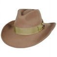 thumbnail image 1 of Colorado Ultra Wide Brim Wool Felt Fedora Hat - XXL - Pecan, 1 of 4