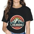thumbnail image 1 of Colorado Vintage Rocky Mountains Boulder Hiking Skiing Gift T-Shirt, 1 of 4