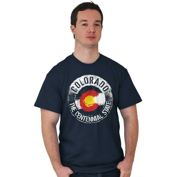 Colorado Vintage State Flag Souvenir Plus Size Crewneck Graphic Tee Shirt Brisco Brands 2X