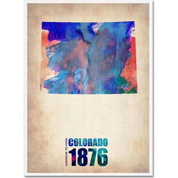 "Colorado Watercolor Map" Canvas Art by Naxart