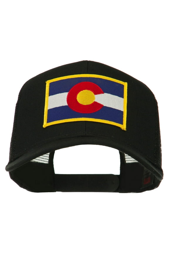 Colorado Western State Embroidered Patched Mesh Back Cap - Black OSFM