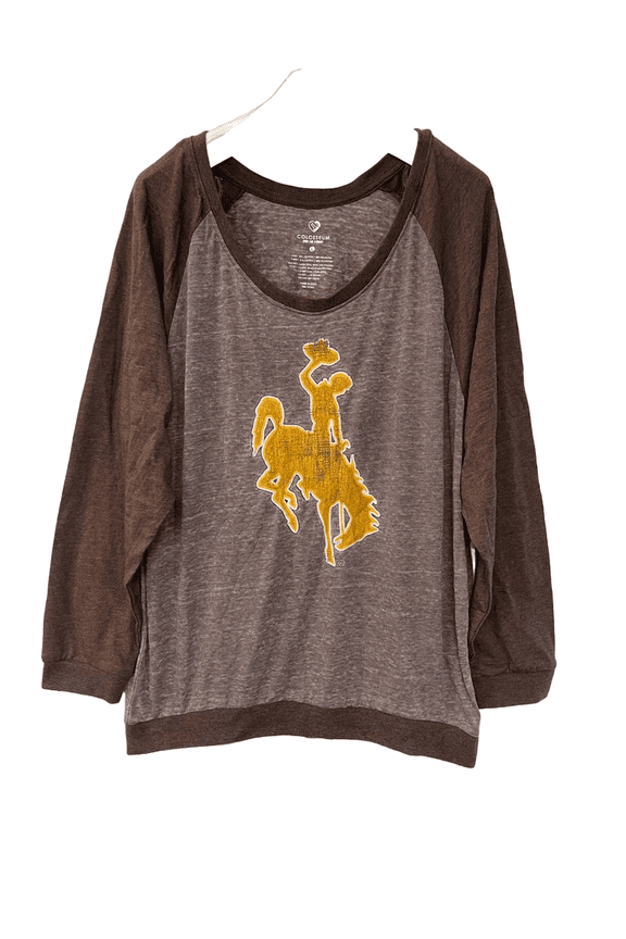 Colorado Women's Raglan Long Sleeve Scoop Neck Sweatshirt, Heather Maroon, Large