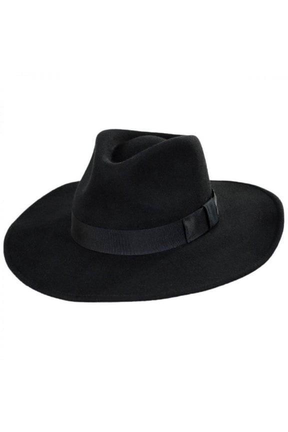 Colorado Wool Felt Fedora Hat - S - Black