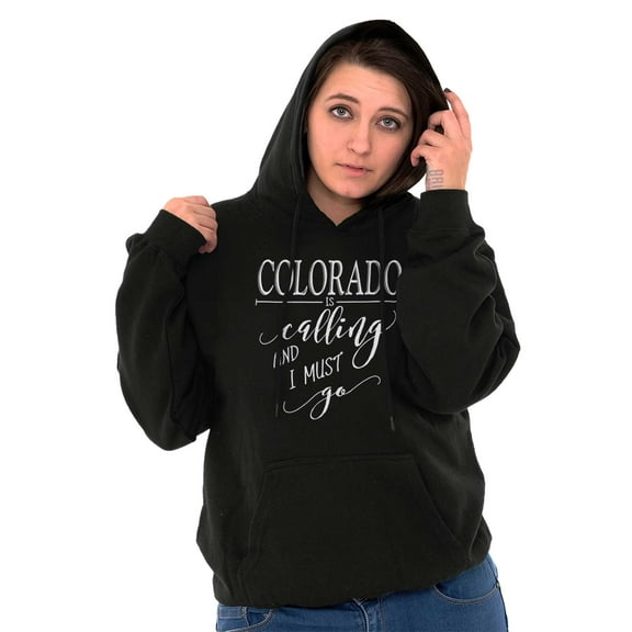 Colorado is Calling and I Must Go Women Plus Size Graphic Pullover Hoodie Brisco Brands 2X