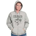 thumbnail image 1 of Colorado is Calling and I Must Go Womens Plus Size Graphic Zipper Hoodie Brisco Brands 4X, 1 of 5