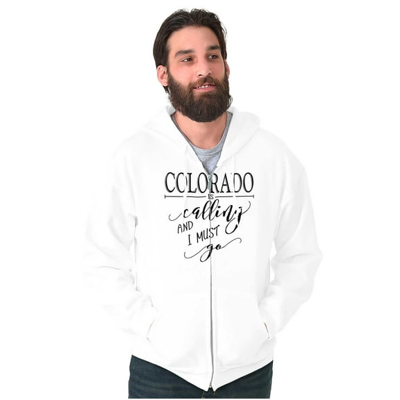 Colorado is Calling and I Must Go Zip Hoodie Sweatshirt Women Brisco Brands M
