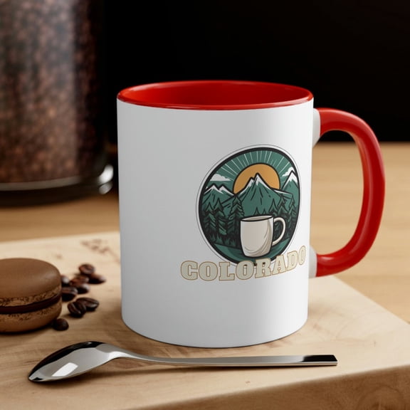 Colorado mountain coffee mug, Accenoffee Mug, 11oz